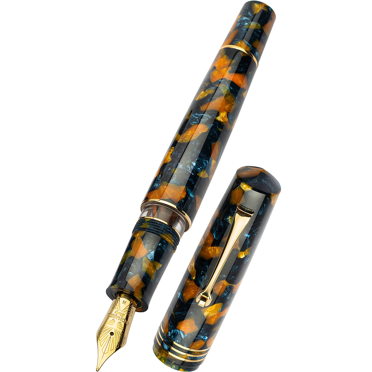 Leonardo Momento Zero Grande 2.0 Fountain Pen - Crepuscolo - Gold Trim