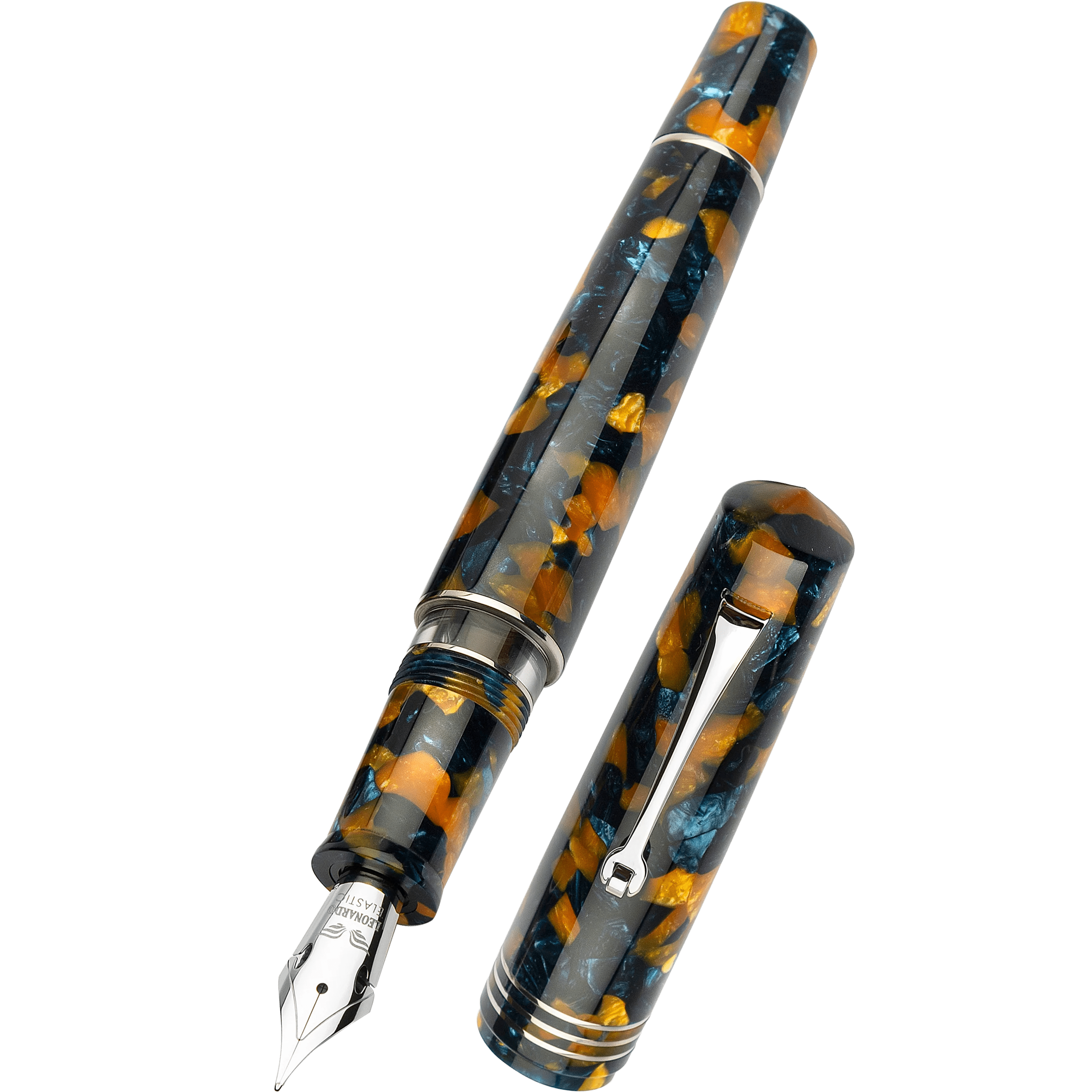 Leonardo Momento Zero Grande 2.0 Fountain Pen - Crepuscolo - Silver Trim - Pen Boutique Ltd