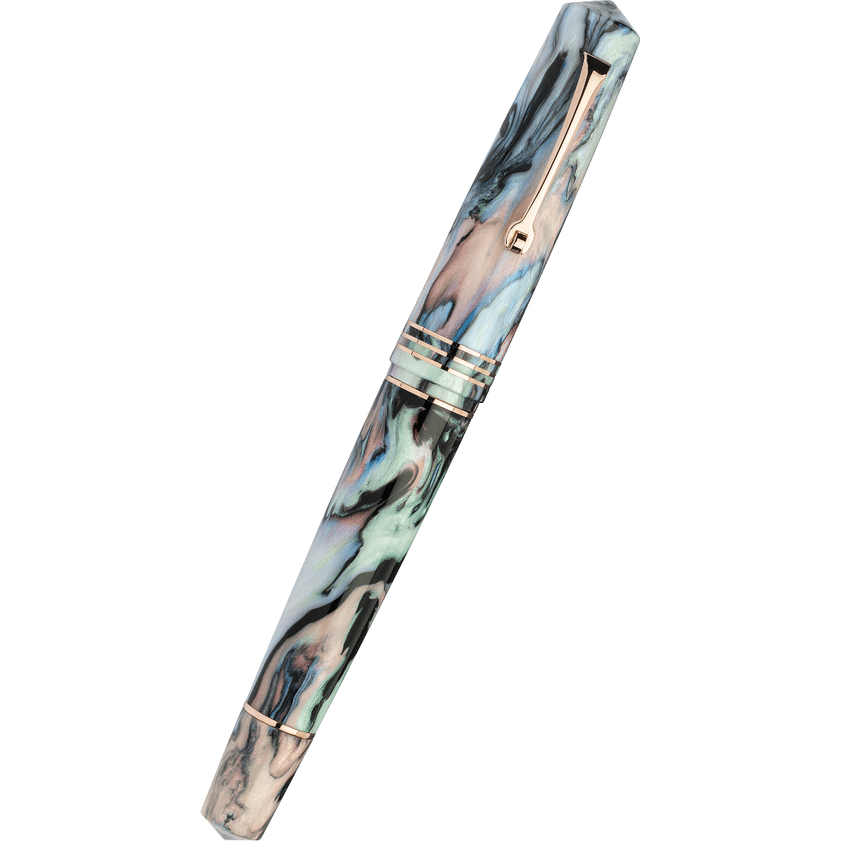 Leonardo Momento Zero Grande 2.0 Fountain Pen - The Power of Flower - Dalia Eveline - Rose Gold Trim (Limited Edition) - Pen Boutique Ltd