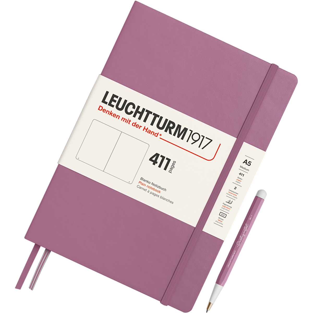 Leuchtturm 1917 411 Hardcover Notebook - A5 - Plain - Pen Boutique Ltd