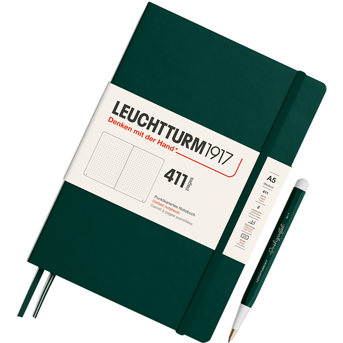 Leuchtturm 1917 411 Hardcover Notebook - A5 - Dotted - Pen Boutique Ltd
