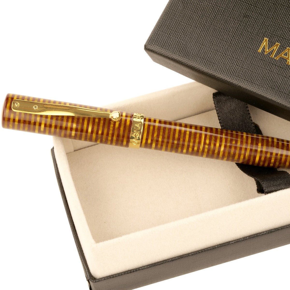 Magna Carta Mag 600 True Flex Fountain Pen - Bumblebee 14k gold nib - Pen Boutique Exclusive ( w/Free Yak Leather Pen Case) - Pen Boutique Ltd