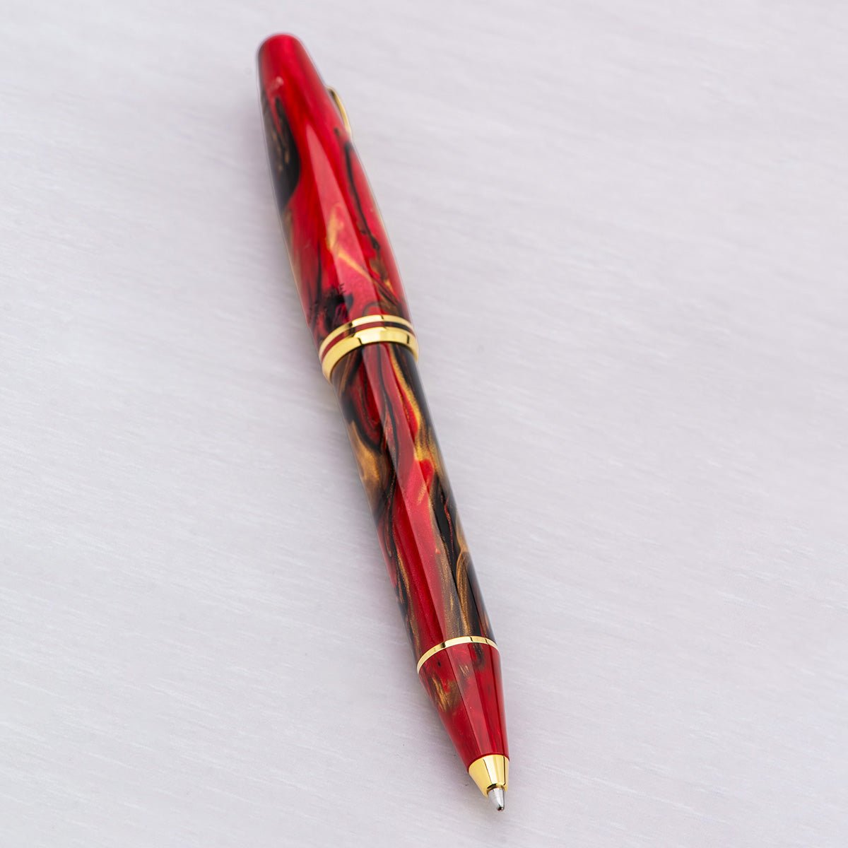 Maiora Ultra Ogiva Ballpoint Pen - Golden Rule - Gold Trim - Pen Boutique Ltd
