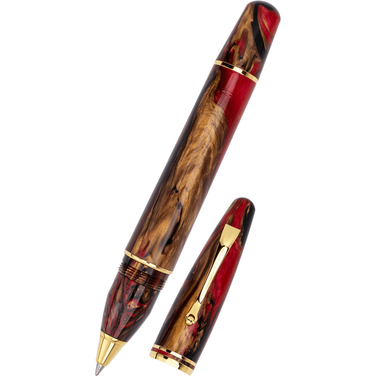 Maiora Ultra Ogiva Rollerball Pen - Golden Rule - Gold Trim - Pen Boutique Ltd