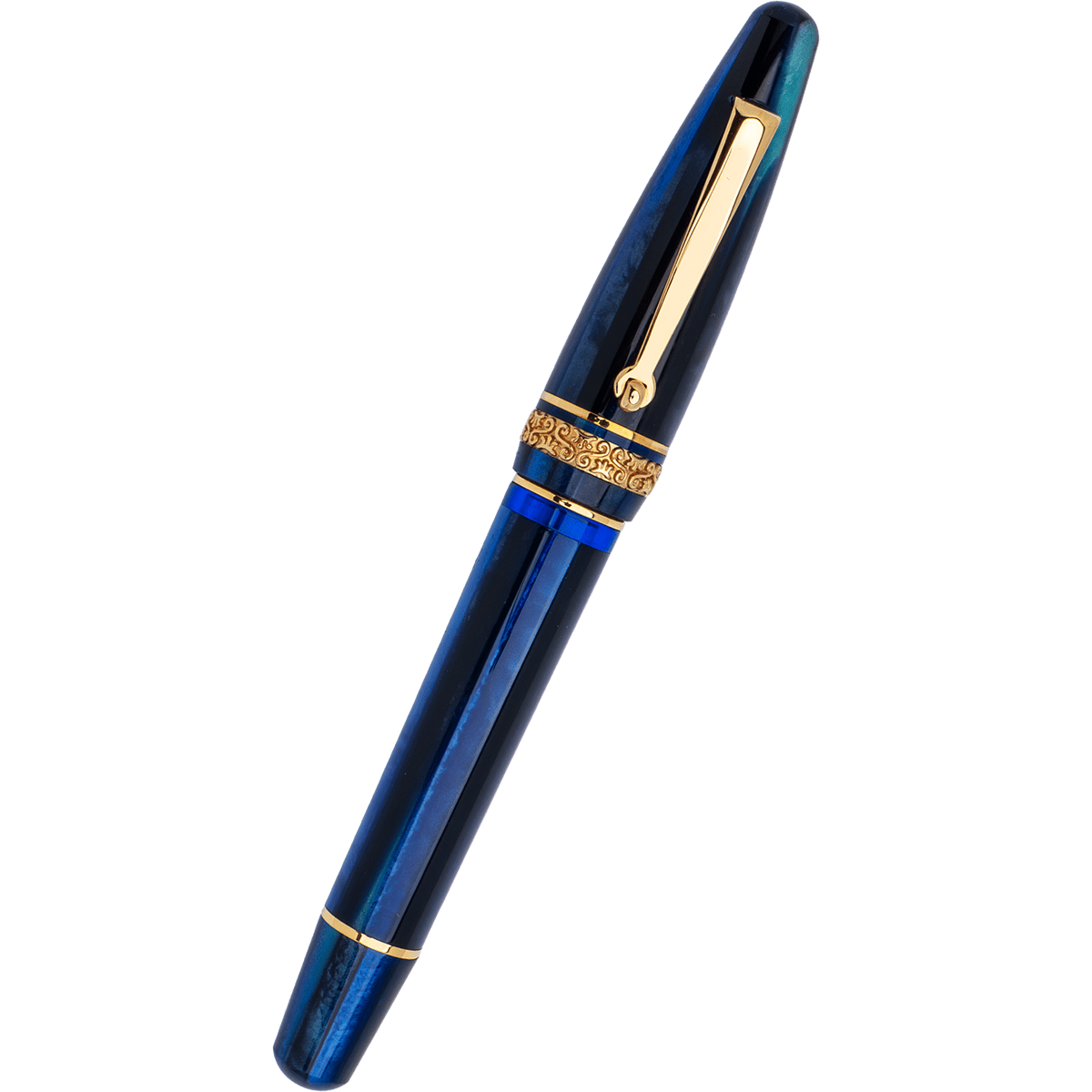 Maiora Limited Edition Fountain Pen - Agua de Mar (Sea Blue) - Gold Trim - 14K Gold Nib - Pen Boutique Ltd