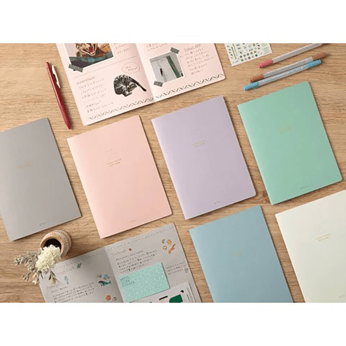 Midori Notebook - Soft Color - Dot Grid - A5 - Pen Boutique Ltd