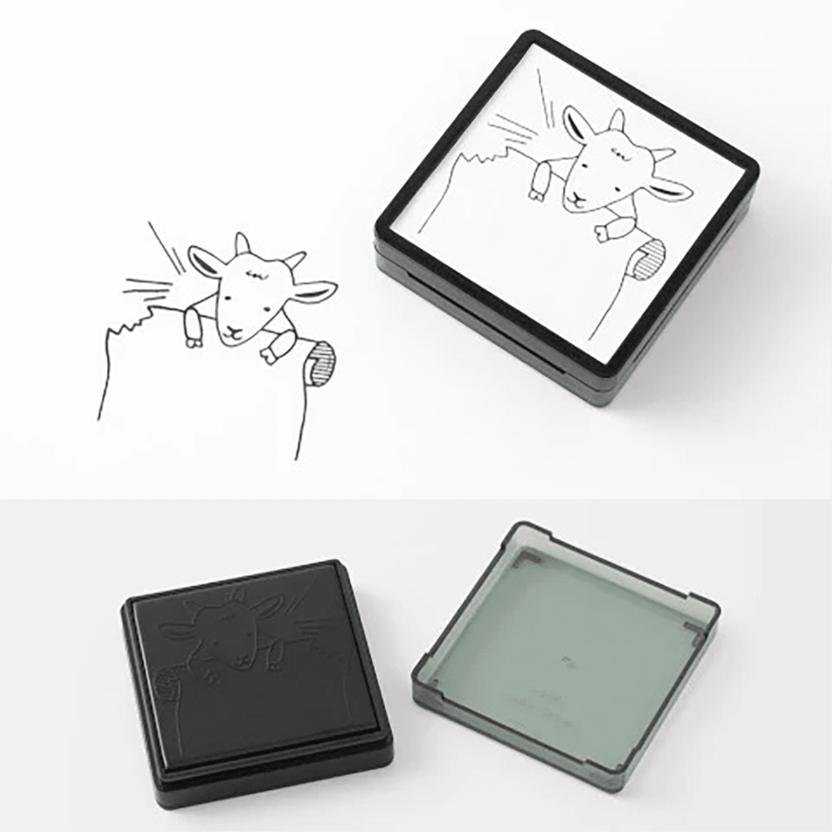 Midori Paintable Stamp Preinked - Goat - Pen Boutique Ltd