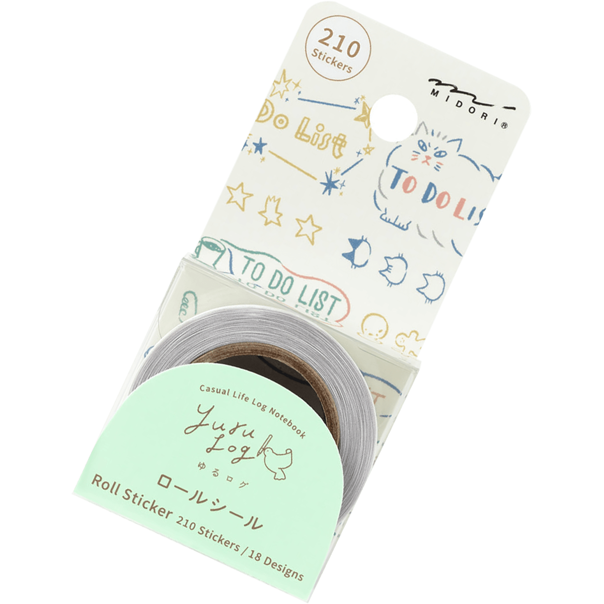 Midori Roll Sticker - Yuru Log To Do List - Pen Boutique Ltd