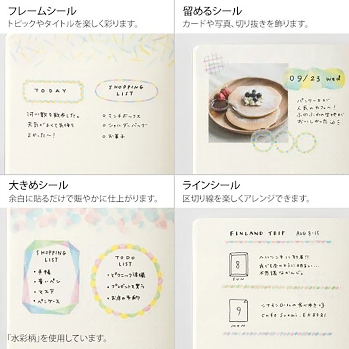 Midori Sticker Sheet - Yuru Log Feeling-Pen Boutique Ltd