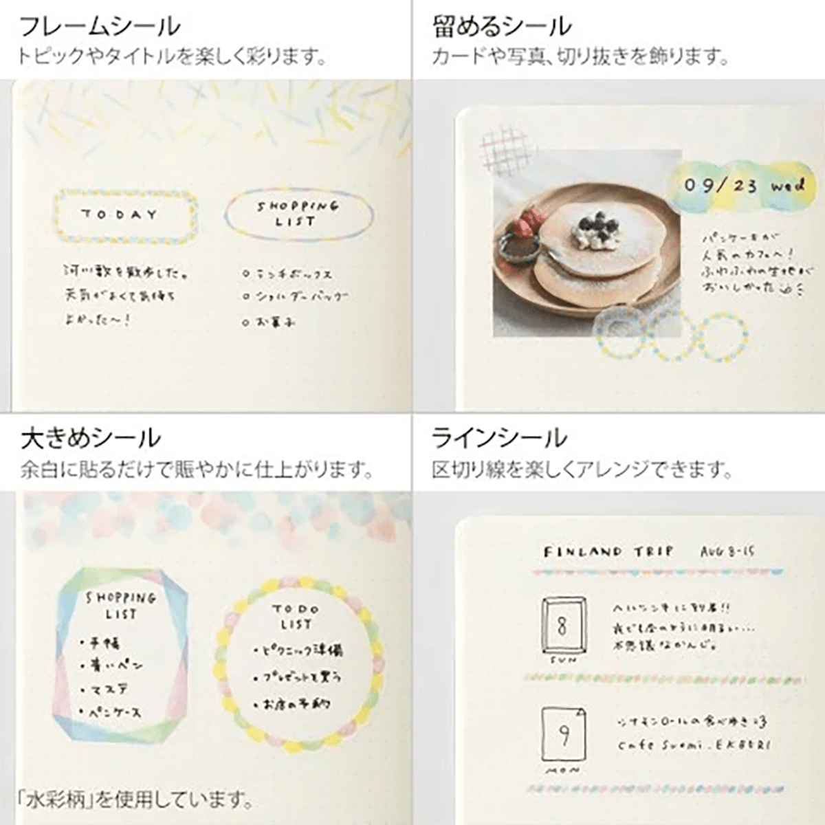 Midori Sticker Sheet - Yuru Log Feeling - Pen Boutique Ltd
