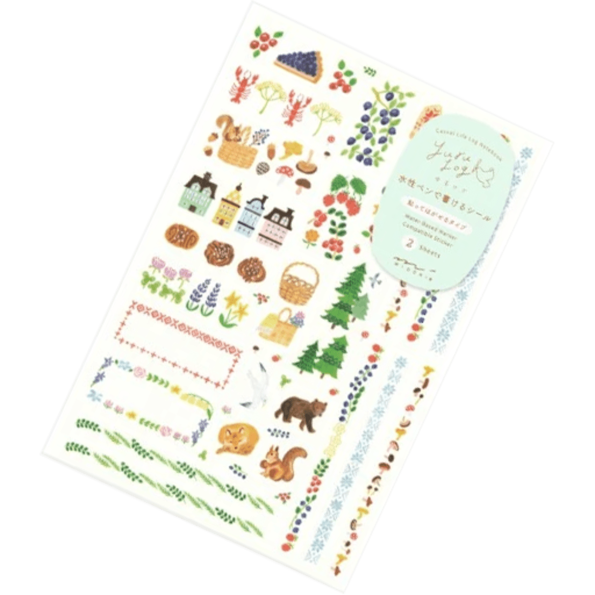 Midori Sticker Sheet - Yuru Log Feeling - Pen Boutique Ltd