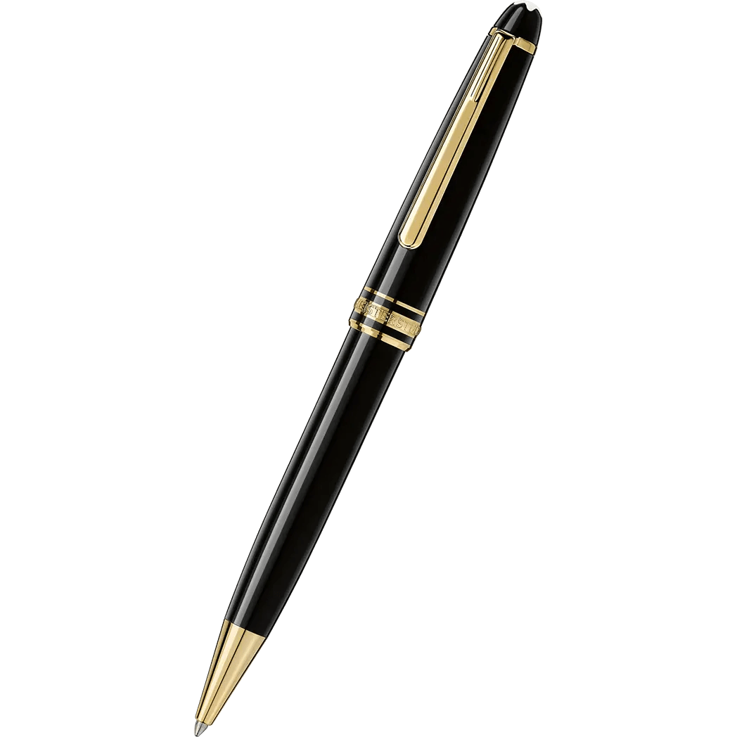 Montblanc Meisterstuck Ballpoint Pen - Black - Gold Trim - Classique - Pen Boutique Ltd
