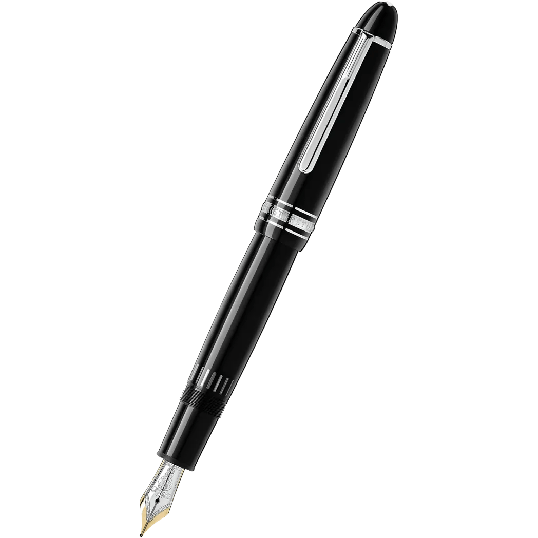 Montblanc Meisterstuck Fountain Pen - Black - Platinum Trim - Legrand - 146 size - Pen Boutique Ltd