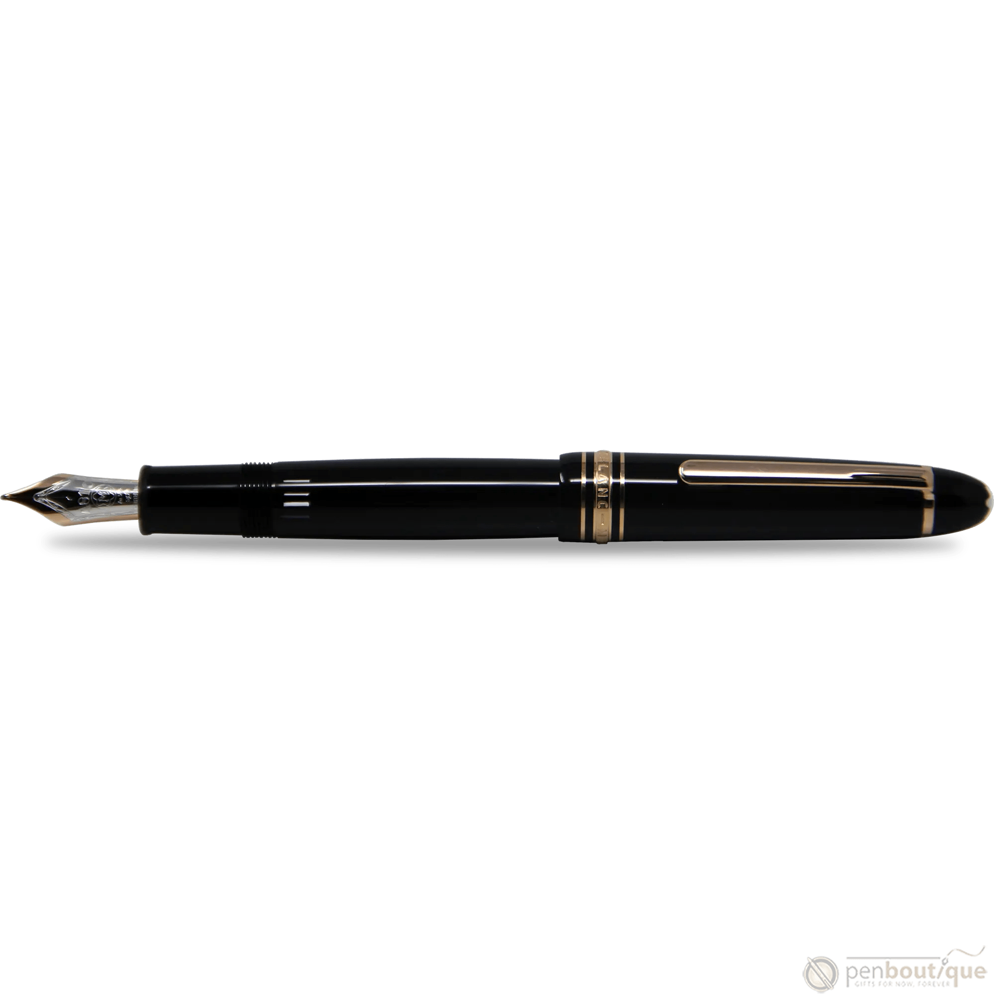 Montblanc Meisterstuck Fountain Pen - Black - Red Gold Trim - LeGrand Size ( 146) - Pen Boutique Ltd