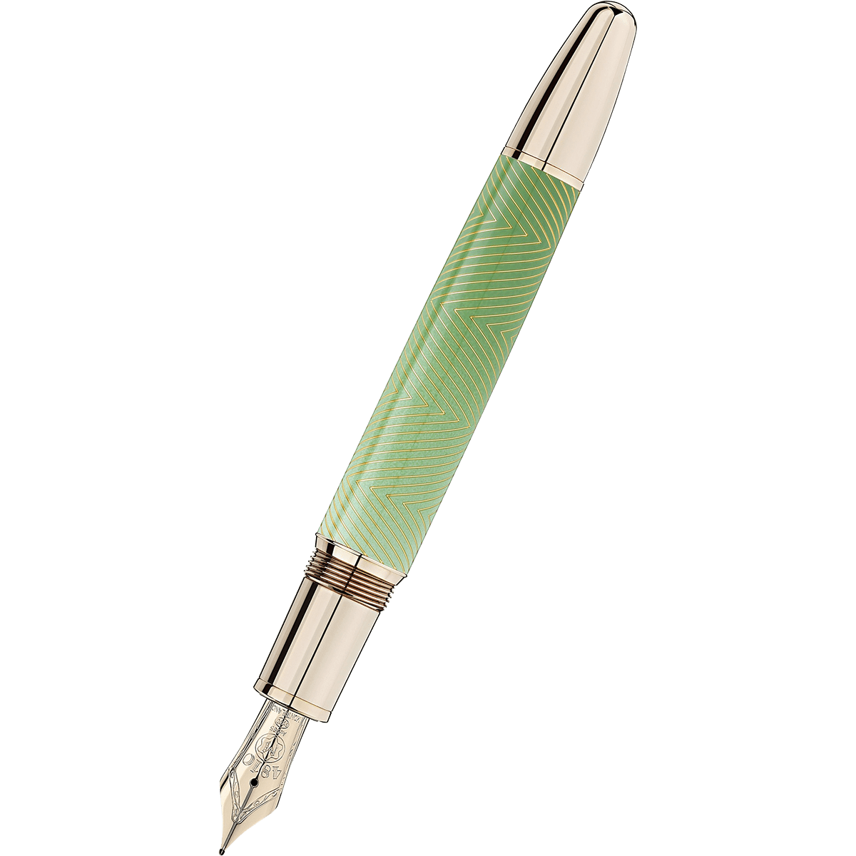 Montblanc Meisterstuck Calligraphy Fountain Pen - Solitaire Celadon Dégradé - Pen Boutique Ltd