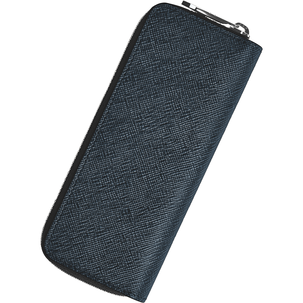 Montblanc Sartorial 2 Pen Pouch - Zipper Closure - Tweed Blue - Pen Boutique Ltd