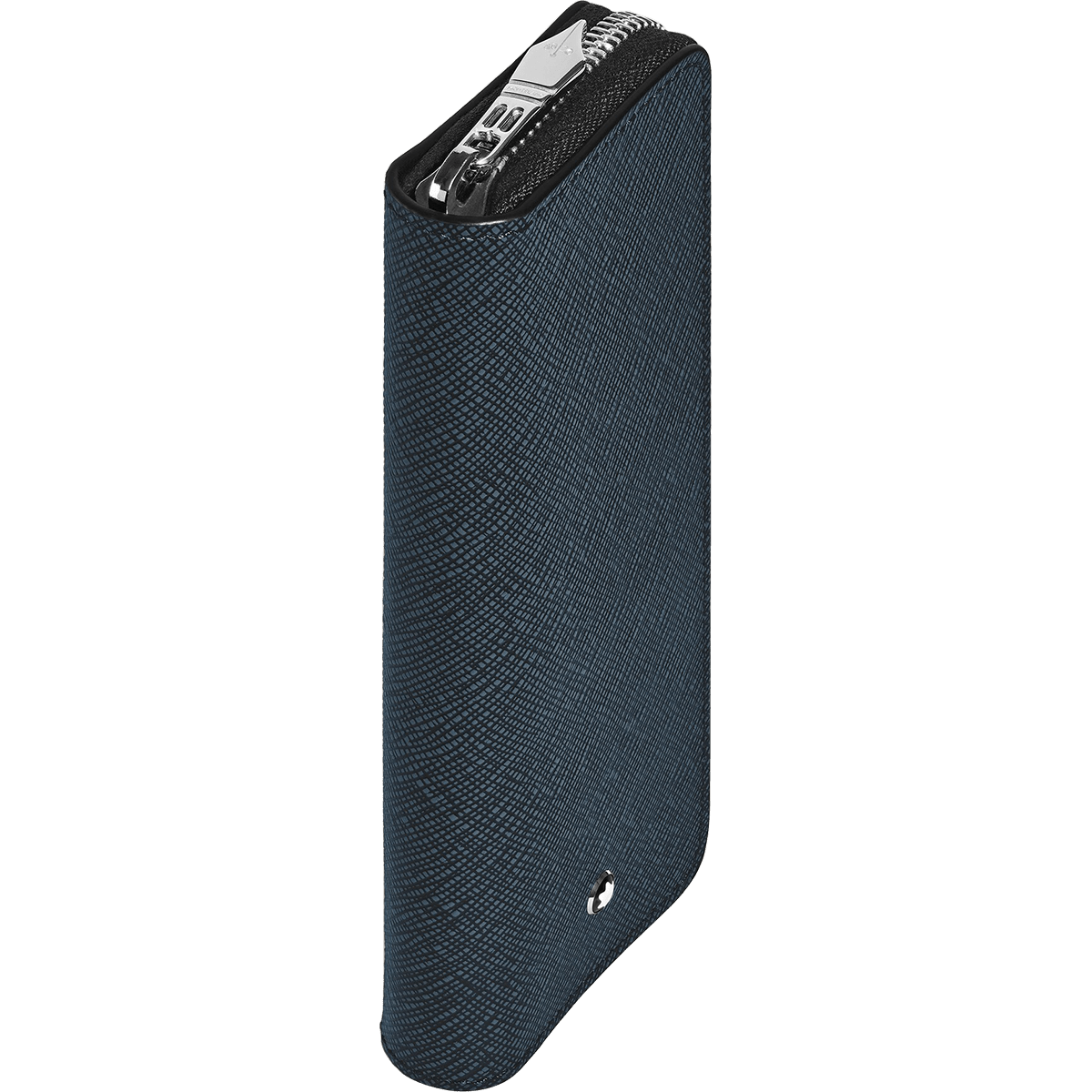 Montblanc Sartorial 2 Pen Pouch - Zipper Closure - Tweed Blue - Pen Boutique Ltd