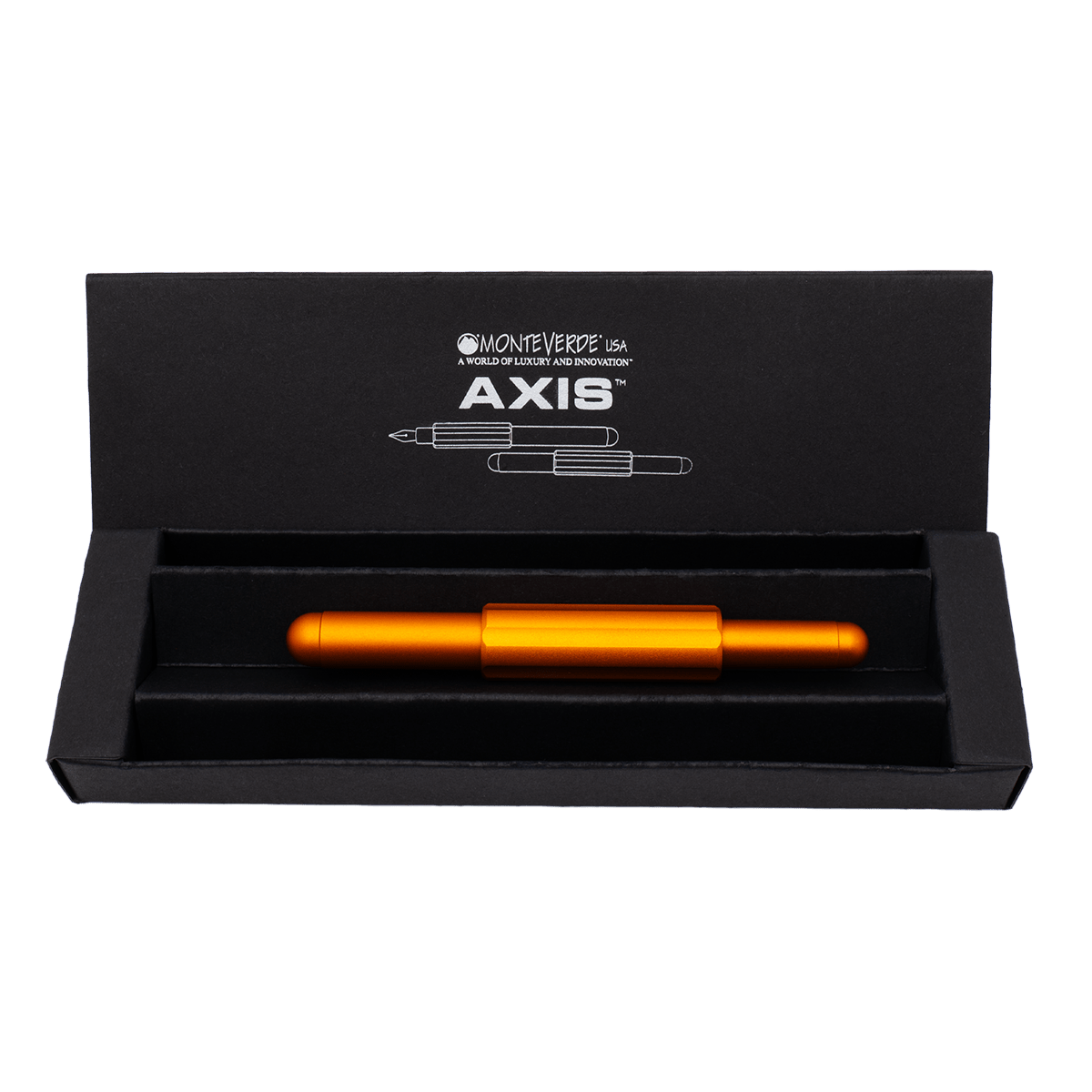 Monteverde Axis Fountain Pen - Matte Orange - Pen Boutique Ltd