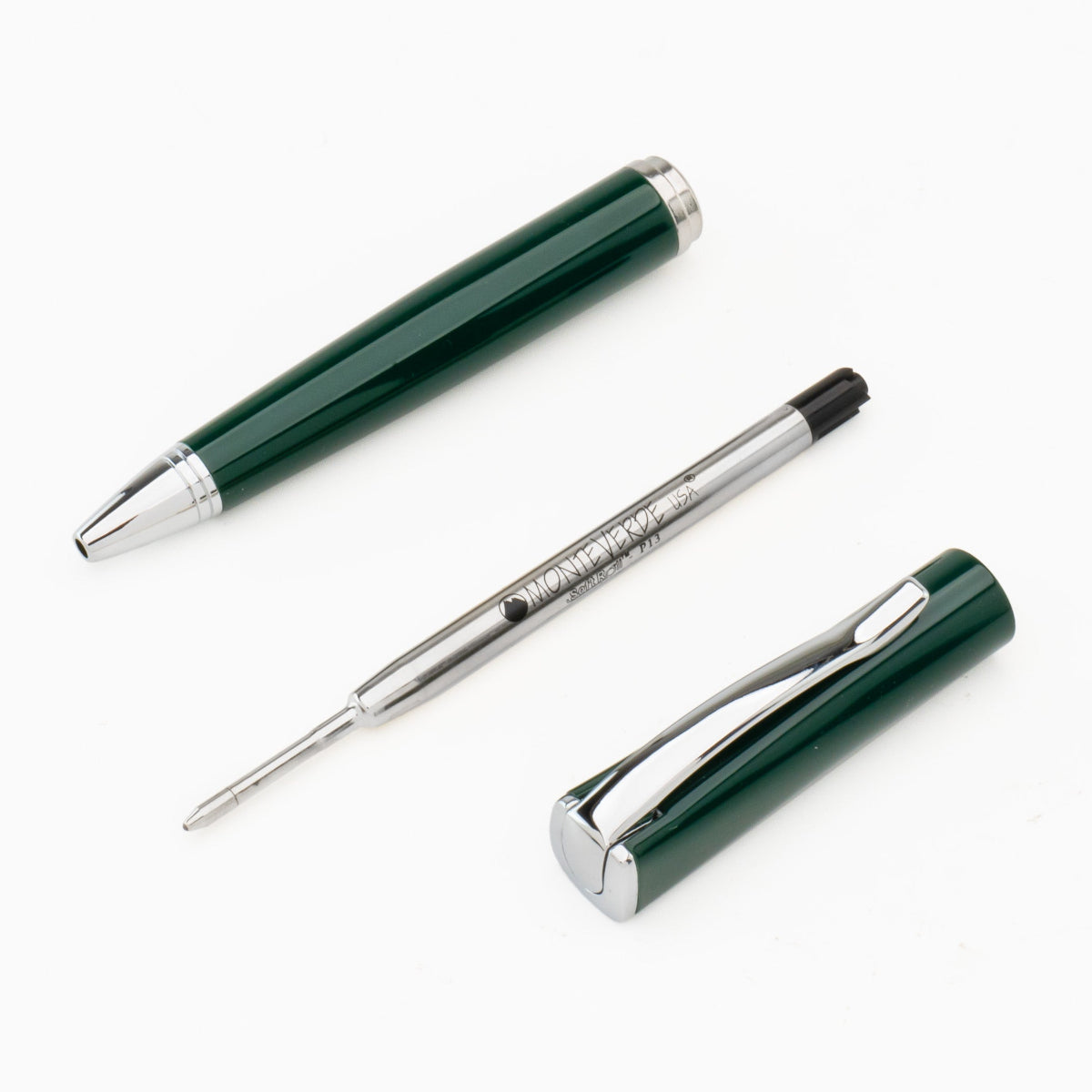 Monteverde Impressa Ballpoint Pen - Green with Chrome Trim-Pen Boutique Ltd