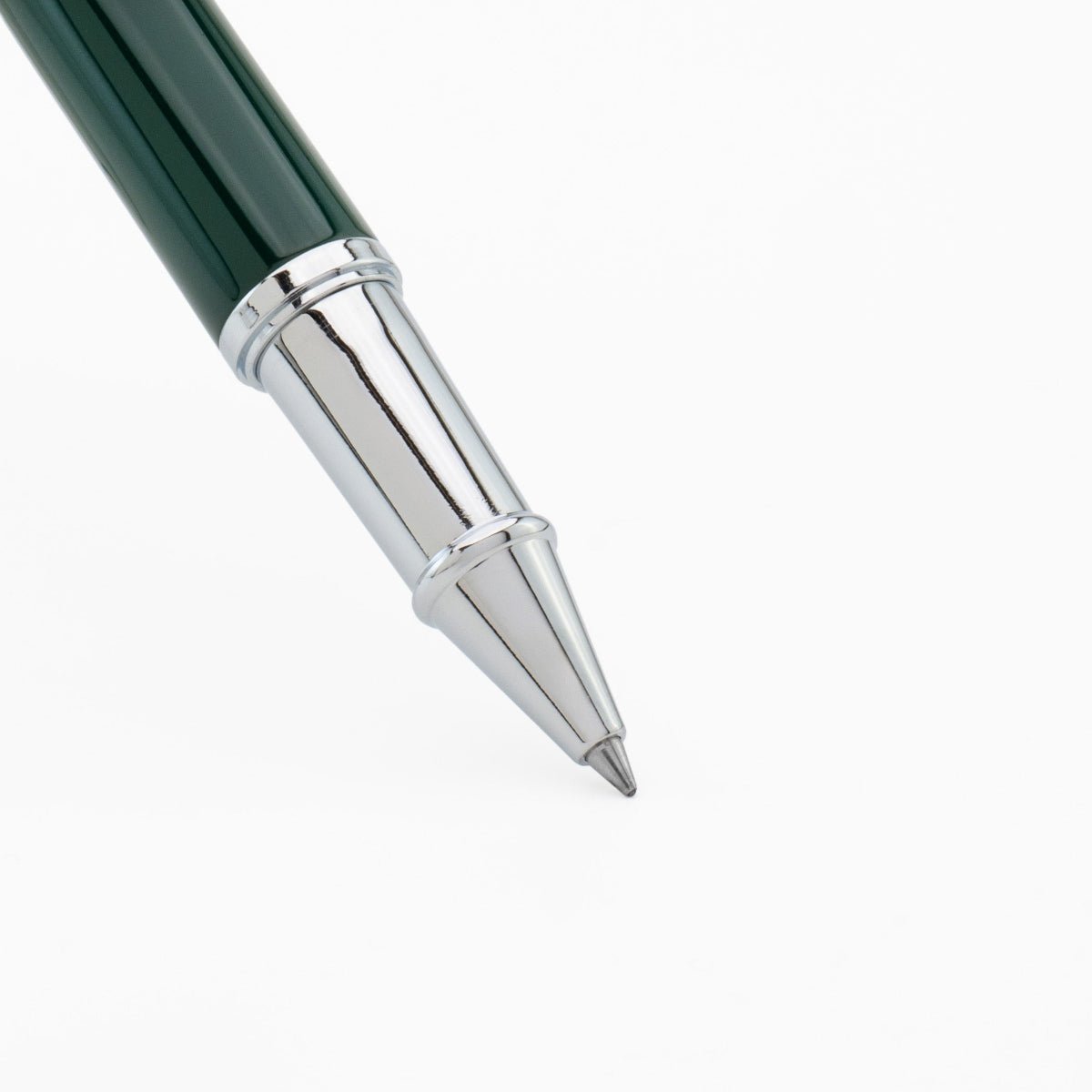 Monteverde Impressa Rollerball Pen - Green - Chrome Trim - Pen Boutique Ltd