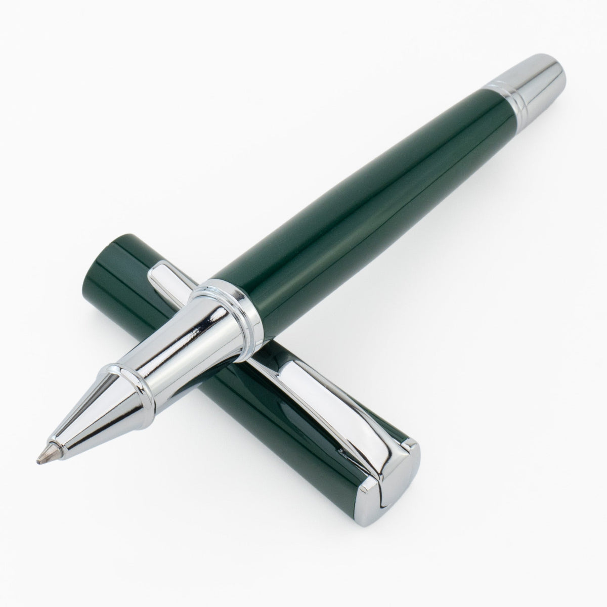 Monteverde Impressa Rollerball Pen - Green with Chrome Trim GEL-Pen Boutique Ltd