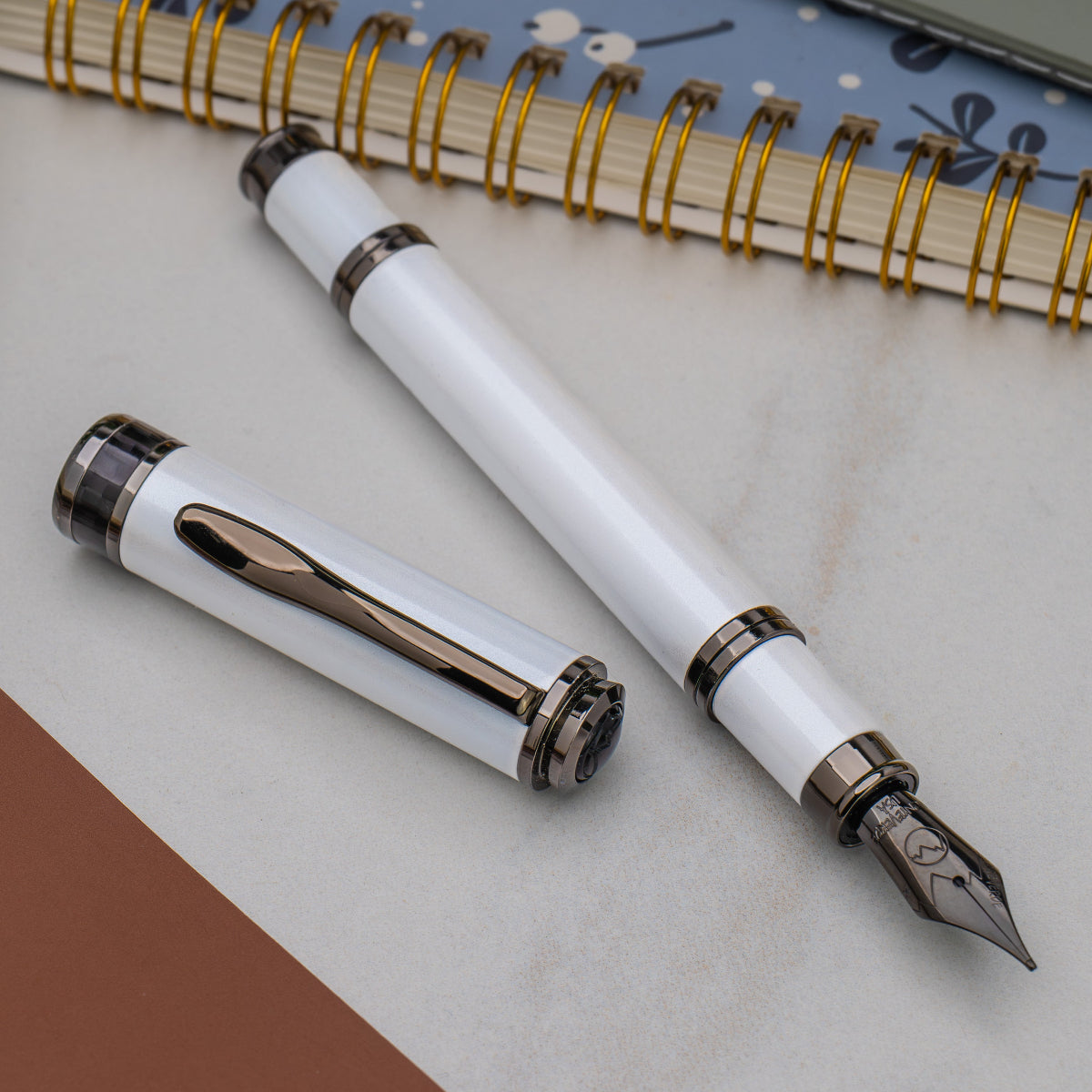 Monteverde Innova Fountain Pen - Limited Edition - Color of the Year 2026 Cloud Dancer - Gunmetal Trim + FREE 15ml Ink Bottle - Pen Boutique Ltd