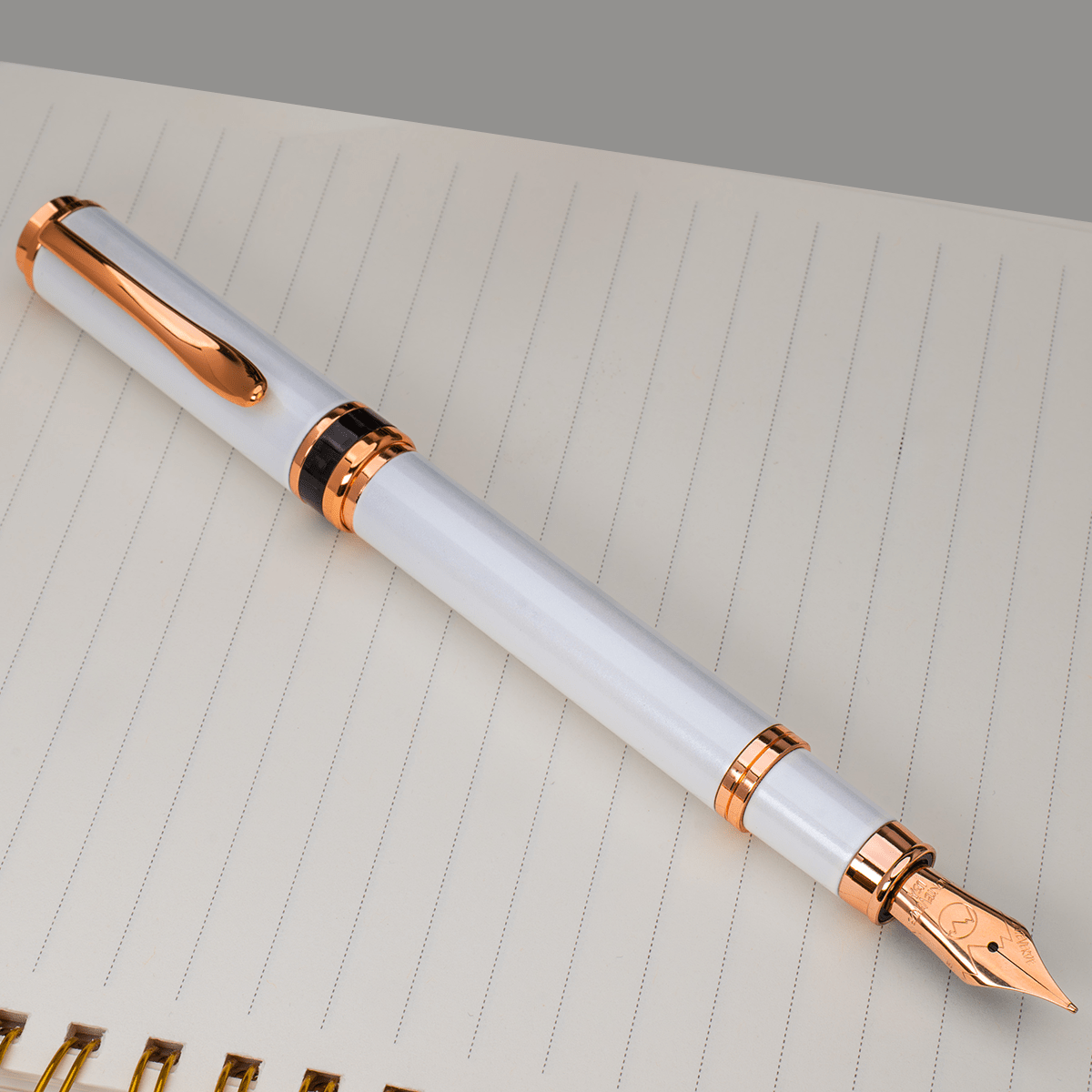 Monteverde Innova Fountain Pen - Limited Edition - Color of the Year 2026 Cloud Dancer - Rose Gold Trim + FREE 15ml Ink Bottle - Pen Boutique Ltd