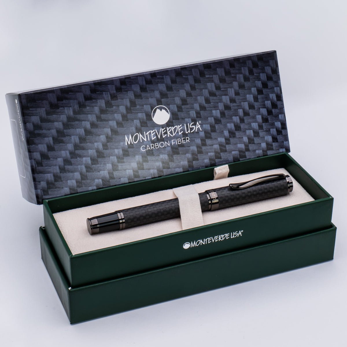 Monteverde Innova Fountain Pen - Matte Carbon Fiber - Gunmetal Trim - Pen Boutique Ltd