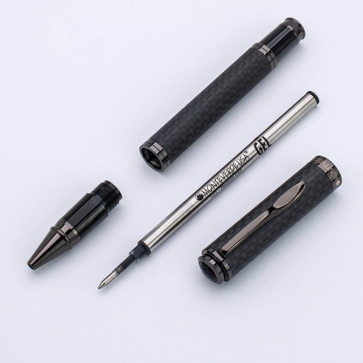 Monteverde Innova Rollerball Pen - Matte Carbon Fiber - Gunmetal Trim - Pen Boutique Ltd