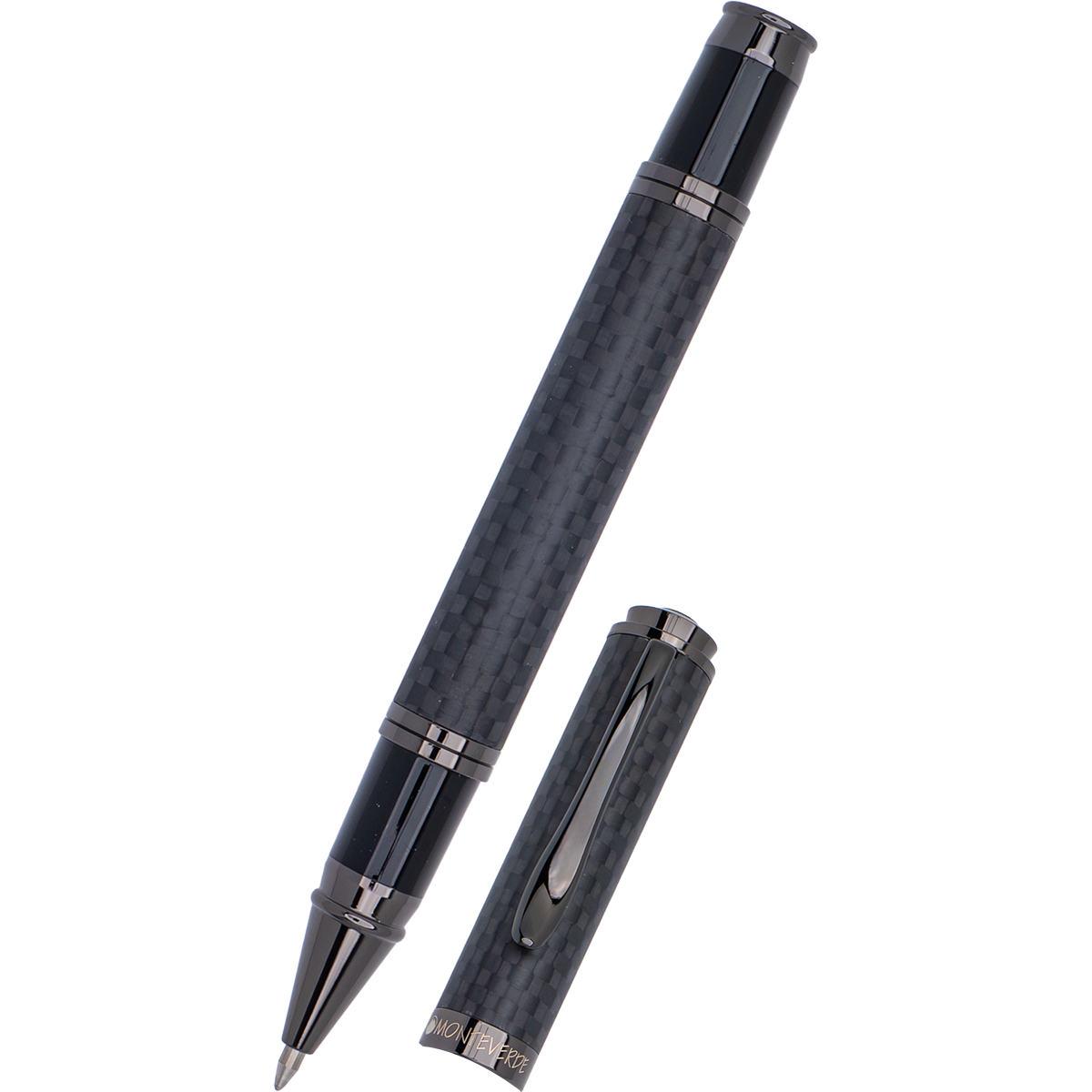 Monteverde Innova Rollerball Pen - Matte Carbon Fiber - Gunmetal Trim - Pen Boutique Ltd