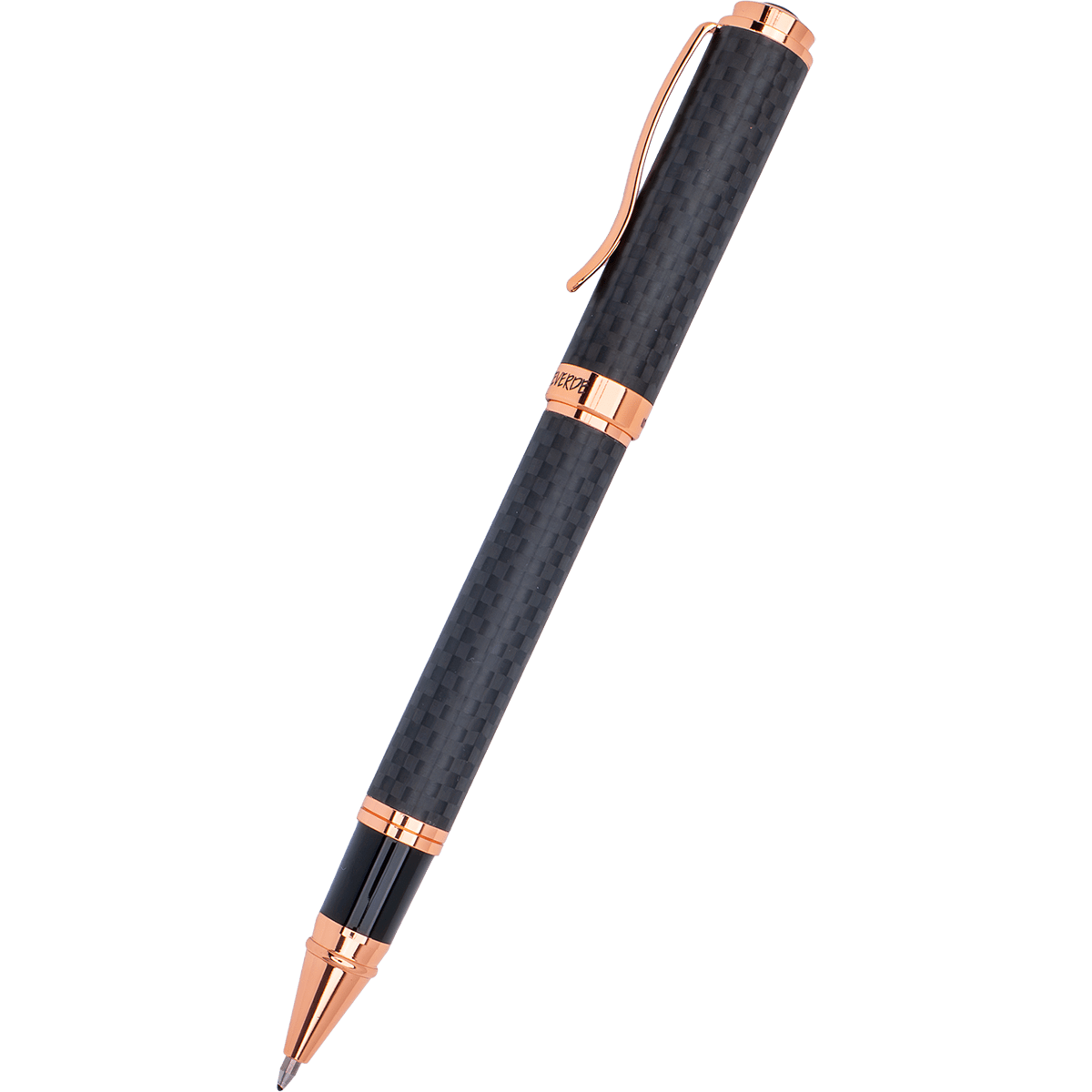 Monteverde Innova Rollerball Pen - Matte Carbon Fiber - Rose Gold Trim - Pen Boutique Ltd