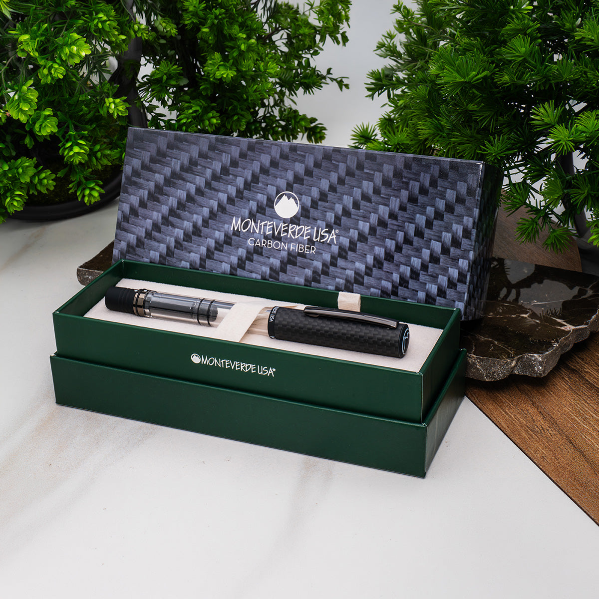 Monteverde MP1 Fountain Pen - Carbon Fiber-Pen Boutique Ltd