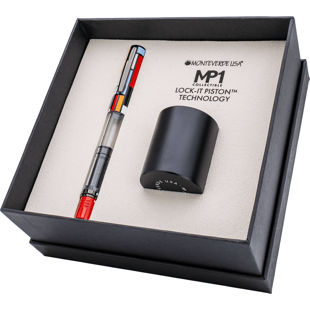 Monteverde MP1 Gift Set - Mondrian (Fountain Pen & Cylinder Pen Holder) - Pen Boutique Ltd