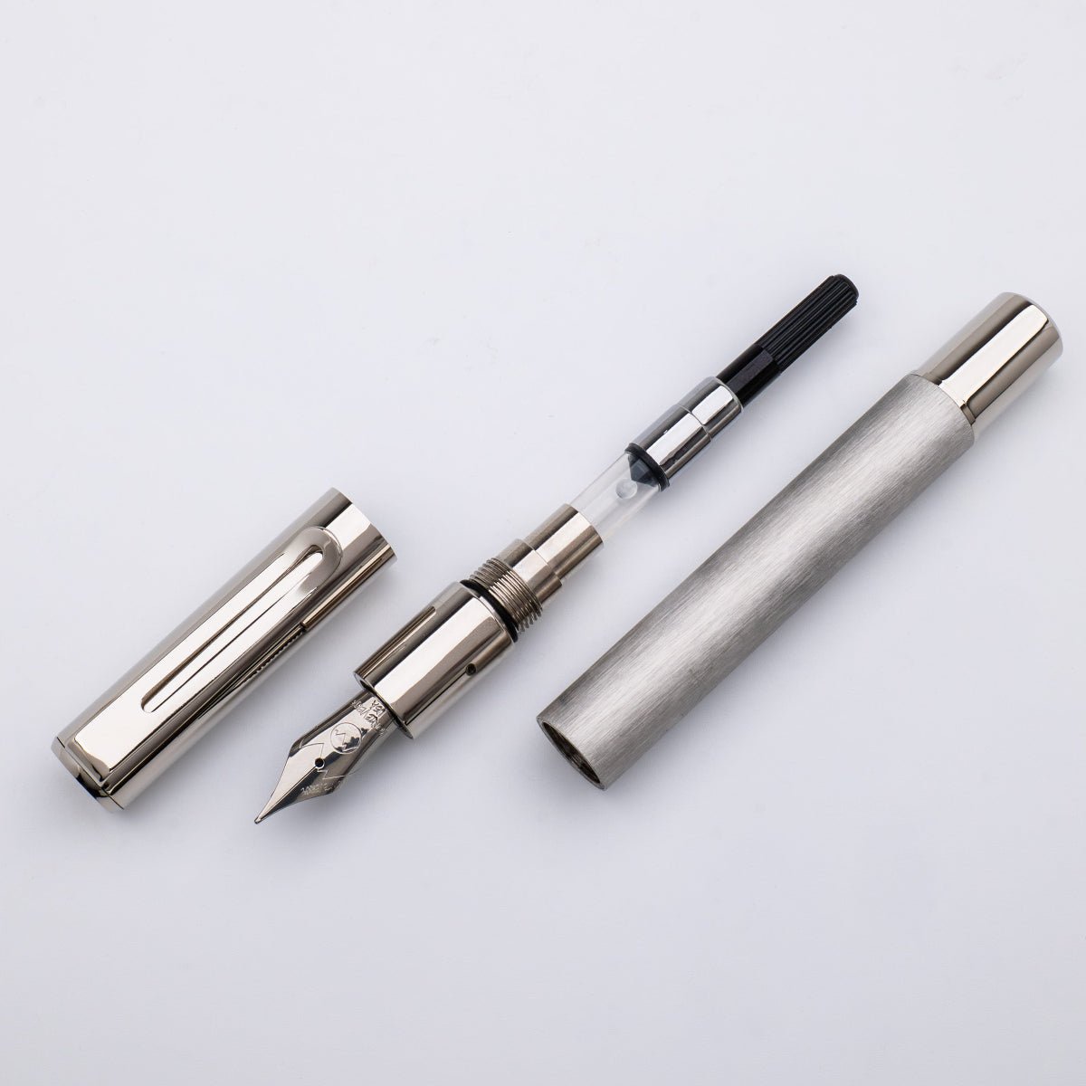 Monteverde Ritma Fountain Pen - Brushed Stainless Steel - Pen Boutique Ltd