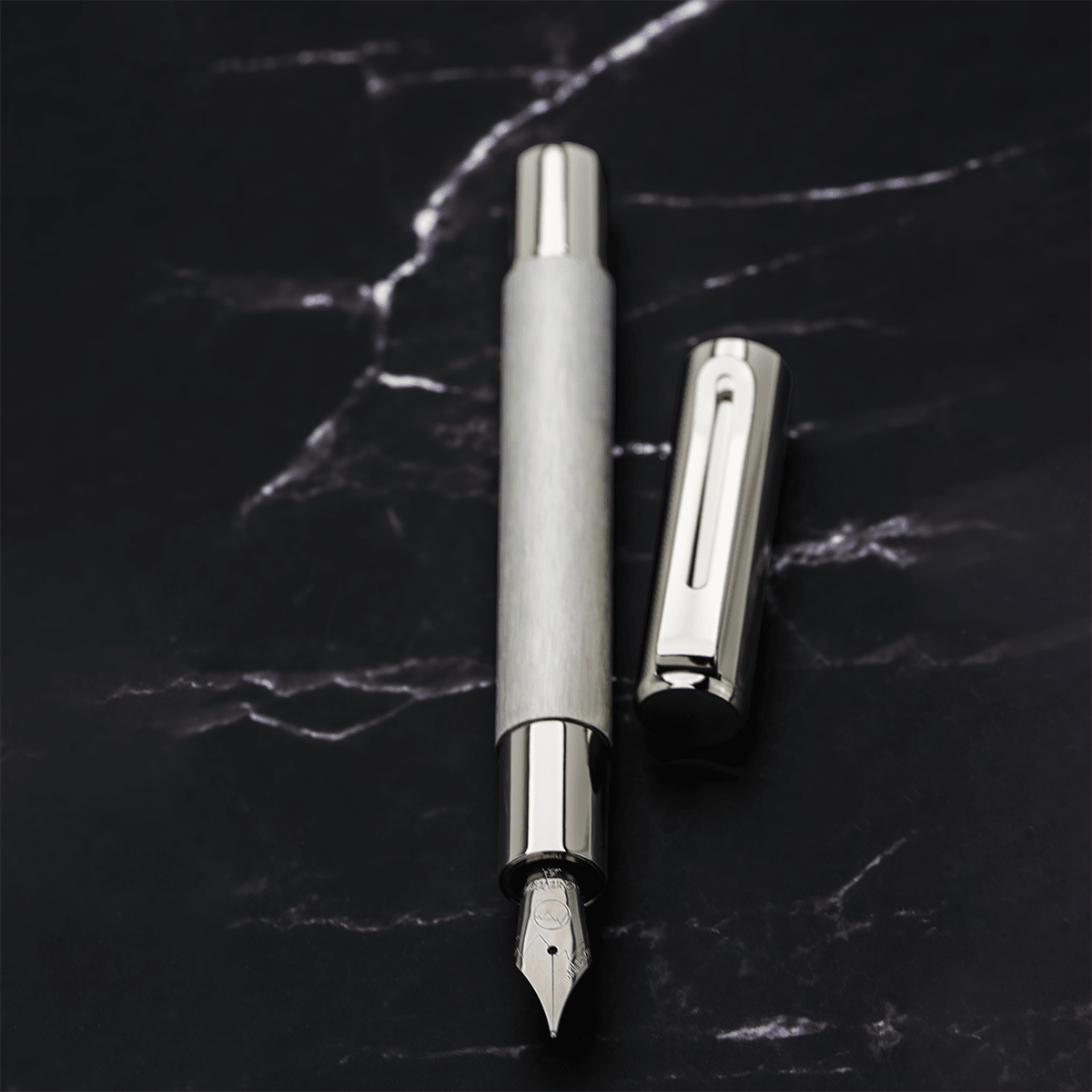 Monteverde Ritma Fountain Pen - Brushed Stainless Steel - Pen Boutique Ltd