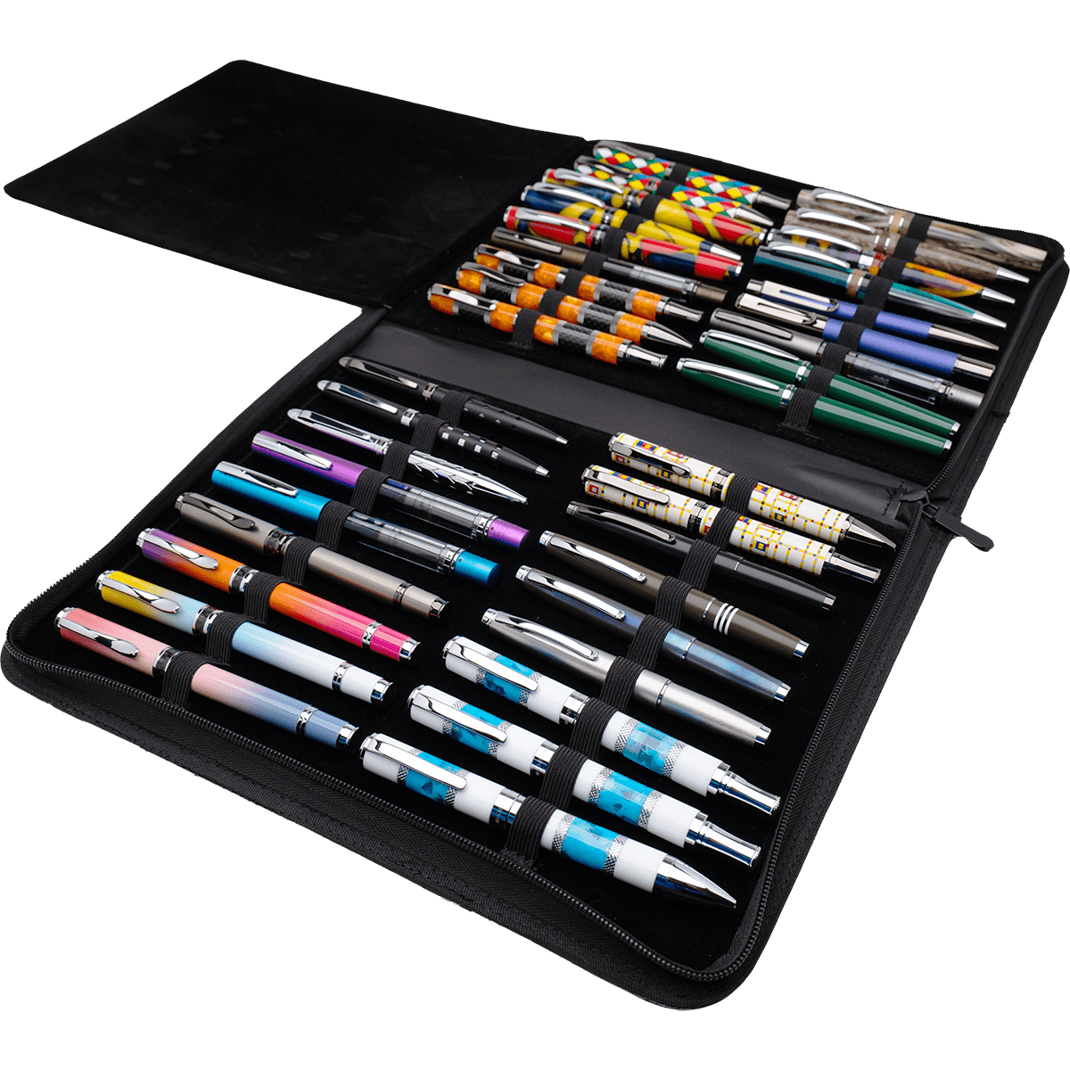 Monteverde Zipper 36 Pen Case - Green - Pen Boutique Ltd