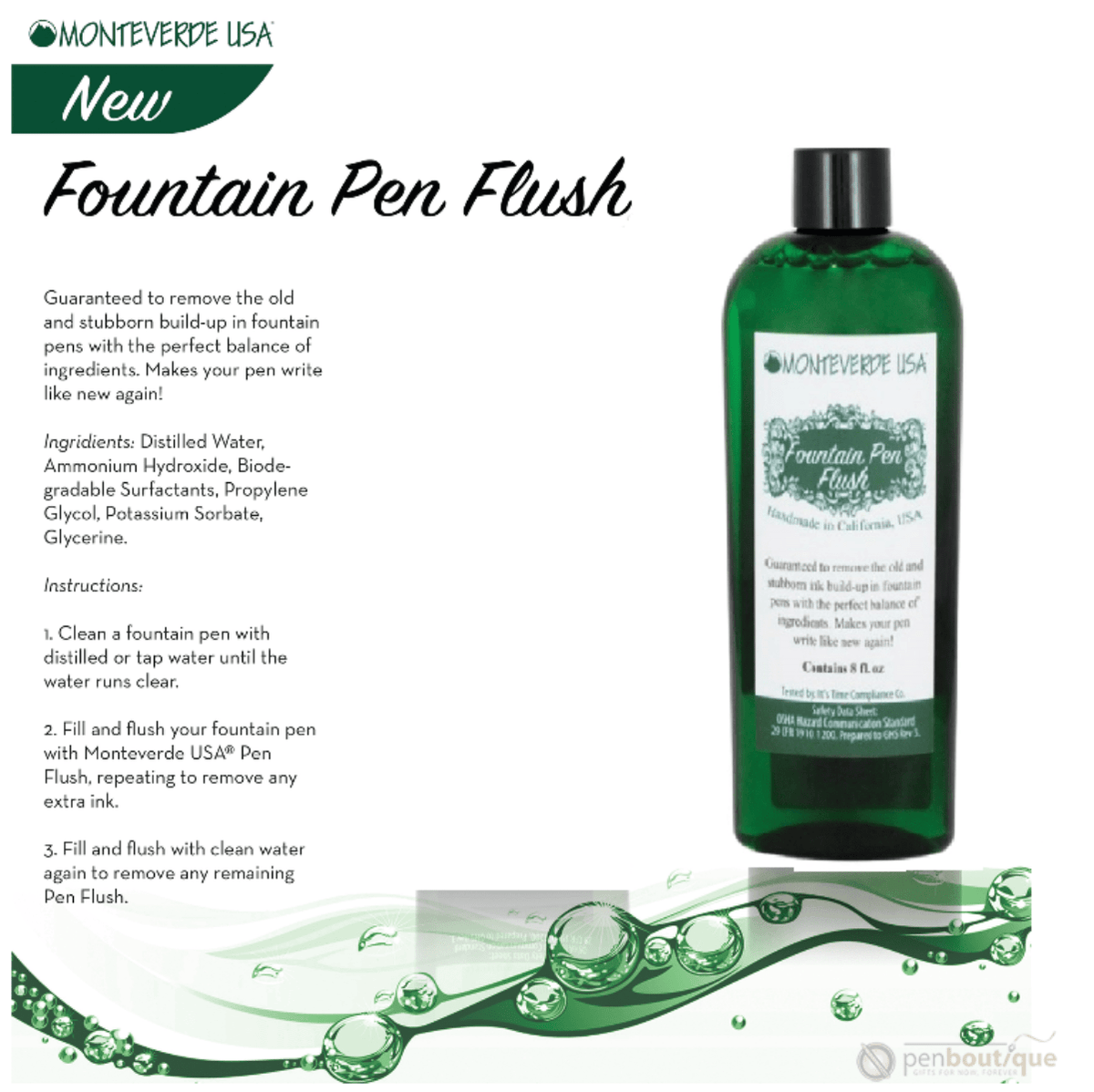 Monteverde Fountain Pen Flush - Pen Boutique Ltd