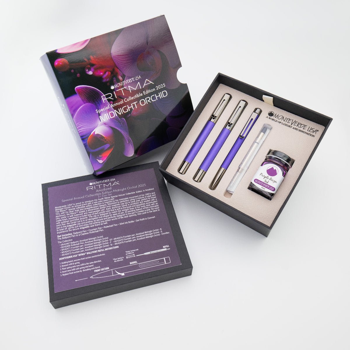 Monteverde Ritma 3+2 Pen Set - Midnight Orchid (Special Edition) - Pen Boutique Ltd