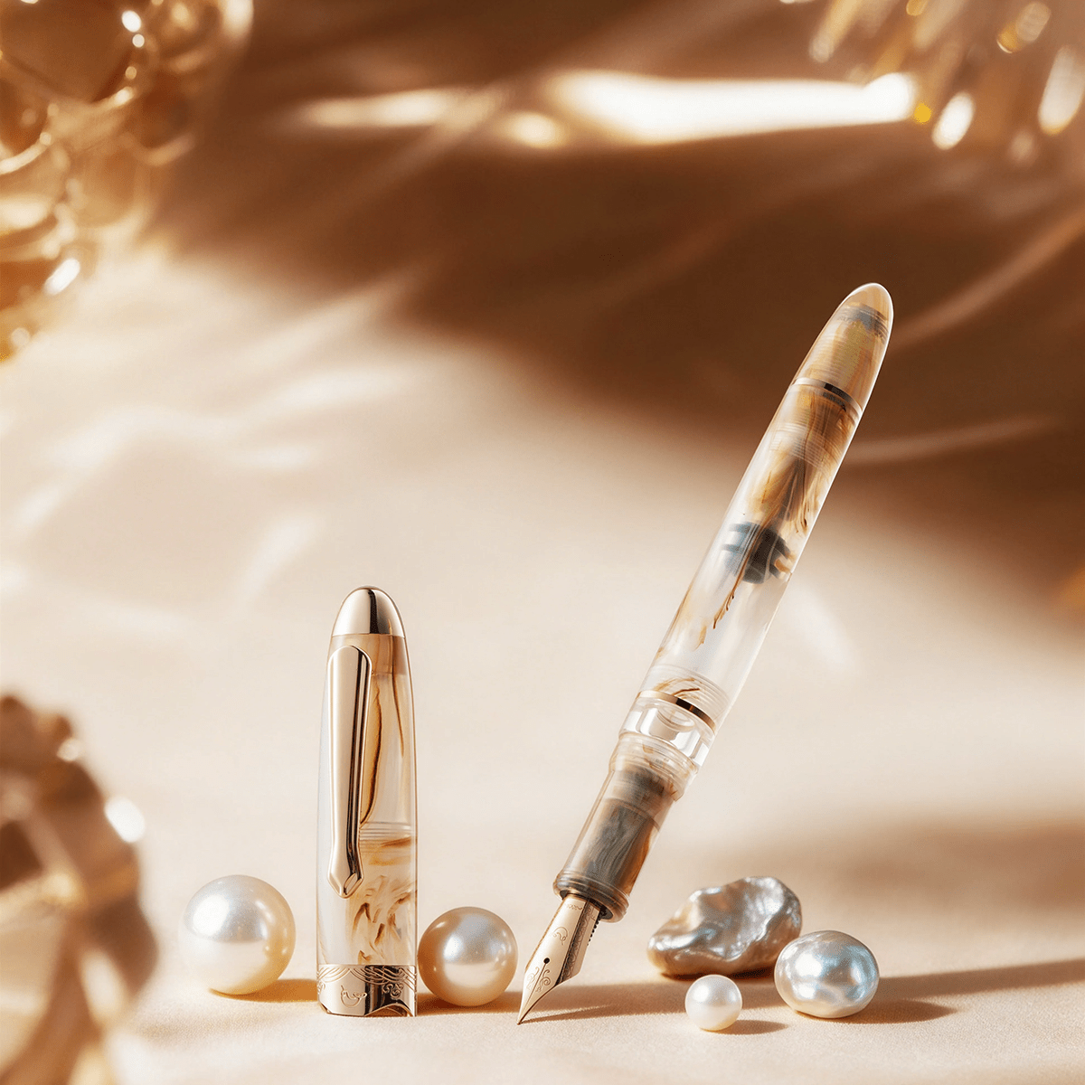 Nahvalur Horizon Fountain Pen - Pearl - Pen Boutique Ltd