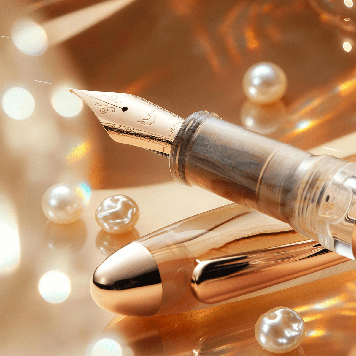 Nahvalur Horizon Fountain Pen - Pearl - Pen Boutique Ltd