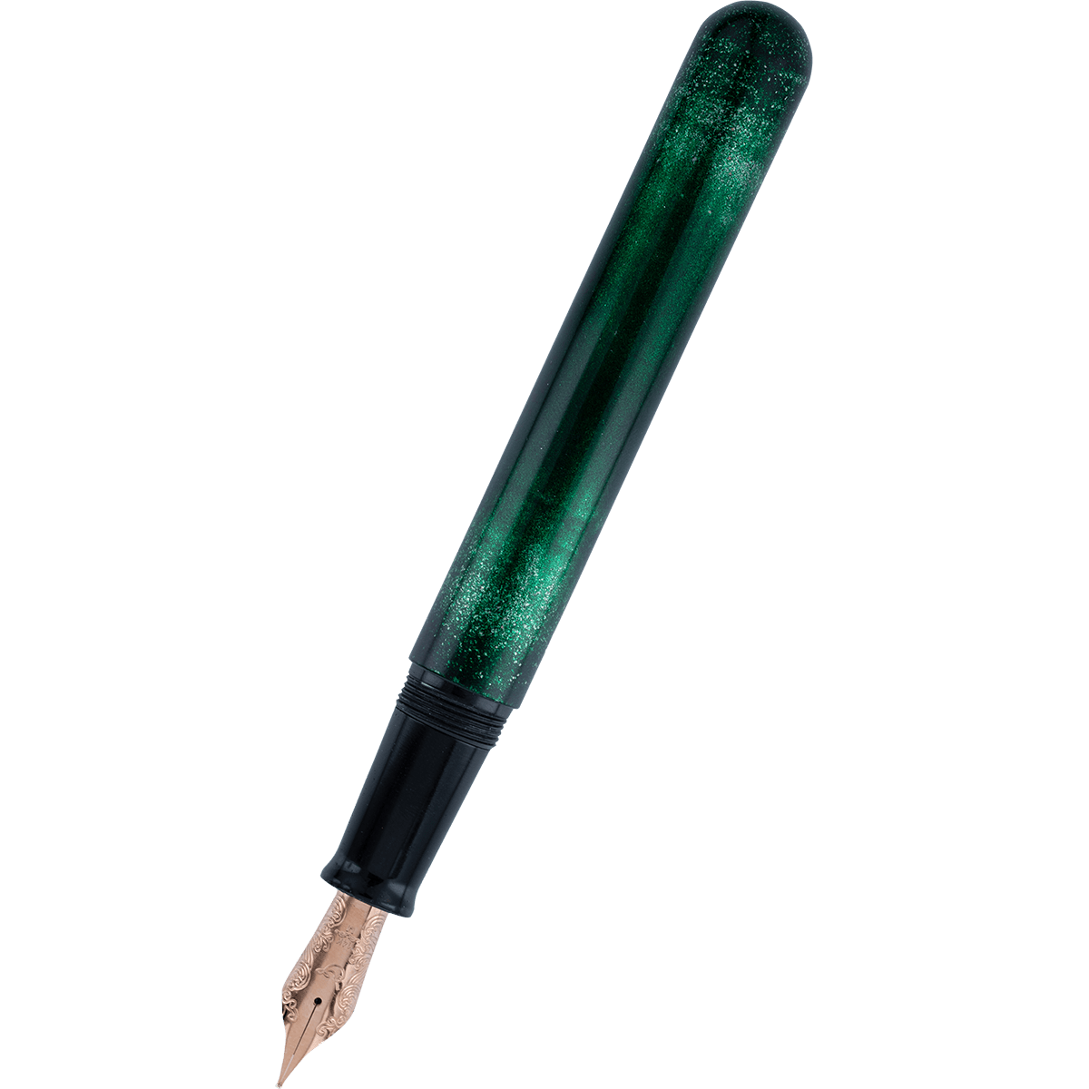 Nahvalur Ikkaku Fountain Pen - Green Moon – 14K Gold Nib - Pen Boutique Ltd