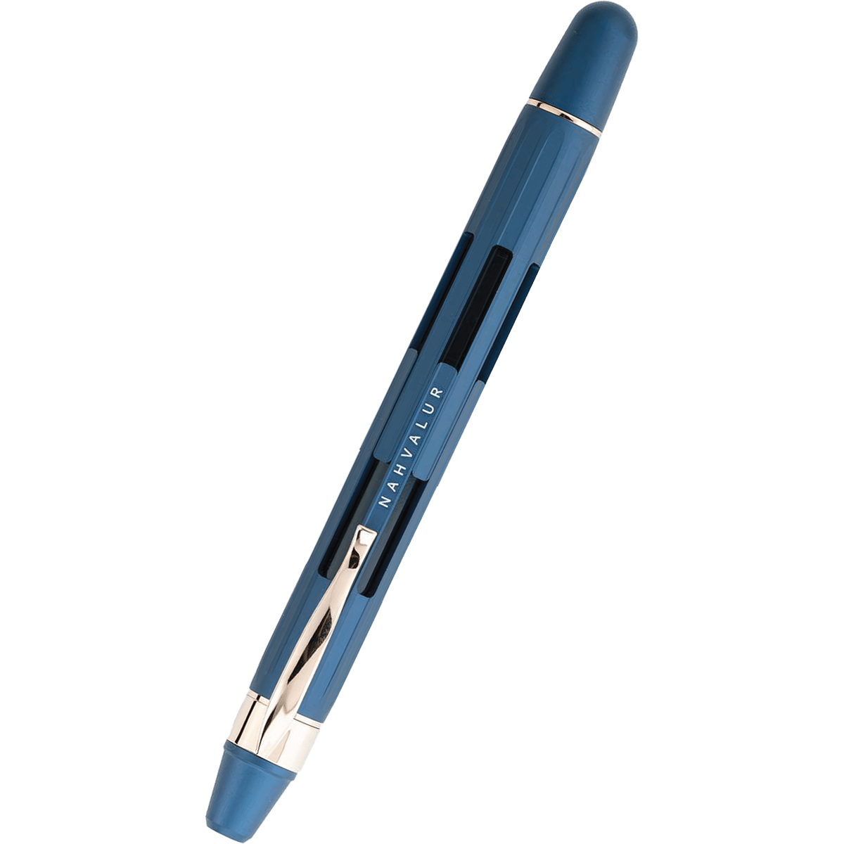 Nahvalur Eclipse Fountain Pen - Cobalt - Rose Gold Trim - Pen Boutique Ltd