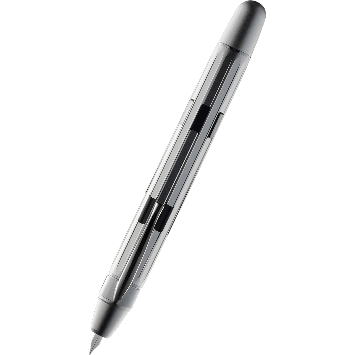 Nahvalur Eclipse Fountain Pen - Pure Silver - Pen Boutique Ltd