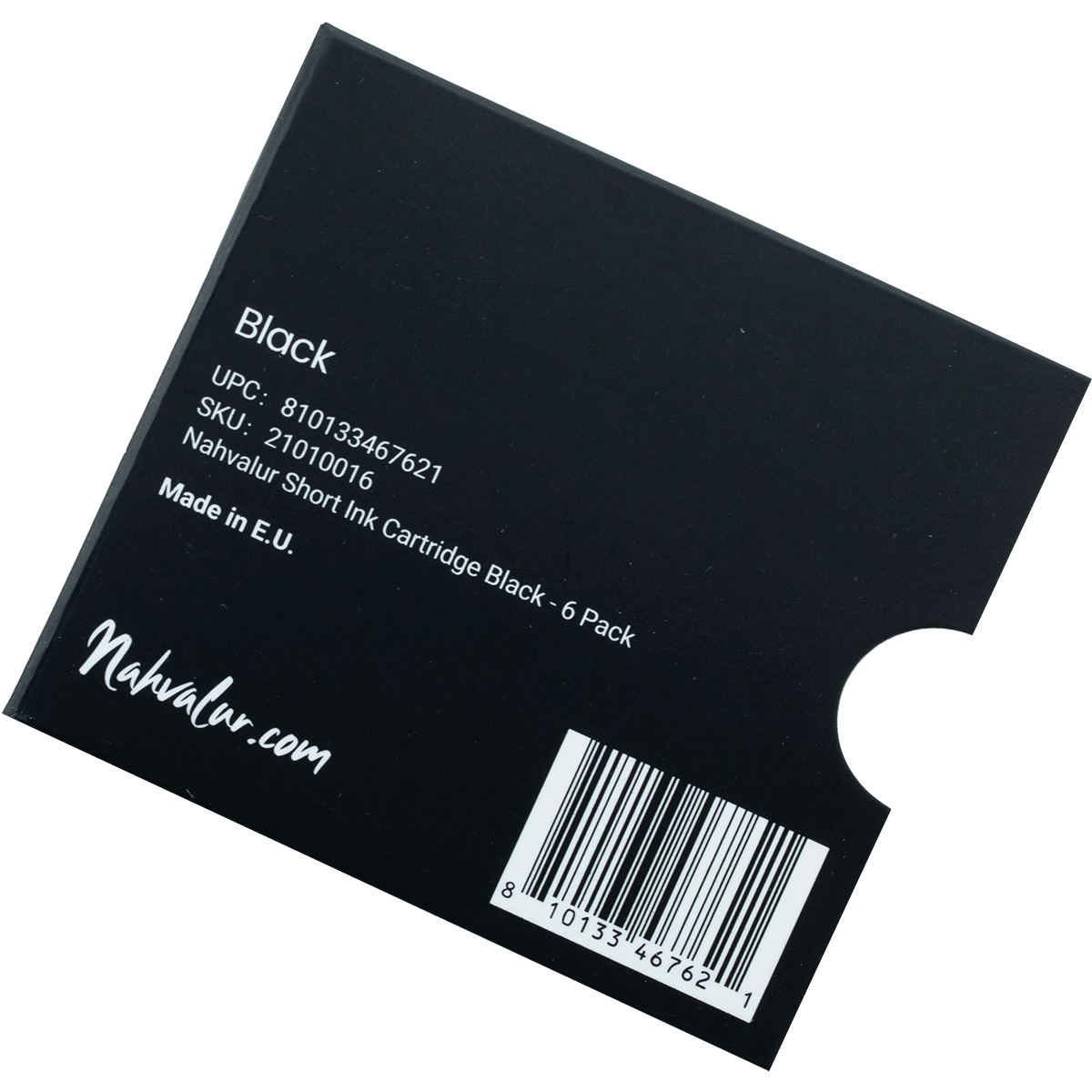 Nahvalur Short Ink Cartridge - Black (6 Per Pack) - Pen Boutique Ltd