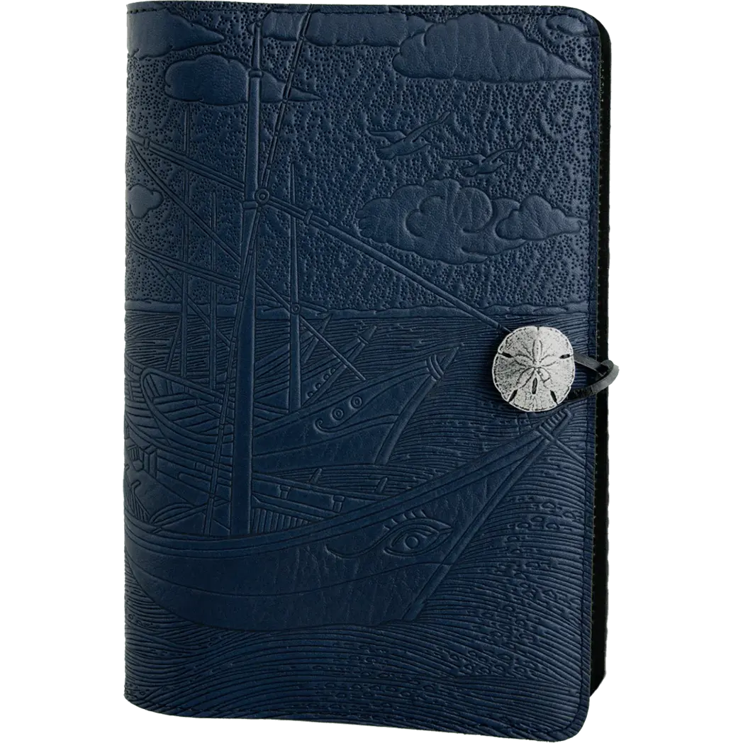 Oberon Design Van Gogh Boats Large Journal - Navy Blue-Pen Boutique Ltd