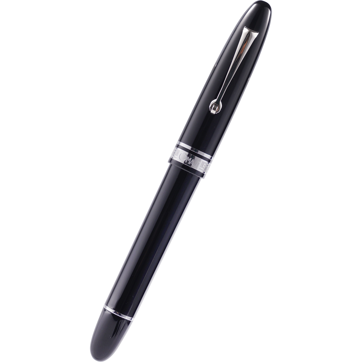 Omas Ogiva Rollerball Pen - Nera - Silver Trim - Pen Boutique Ltd
