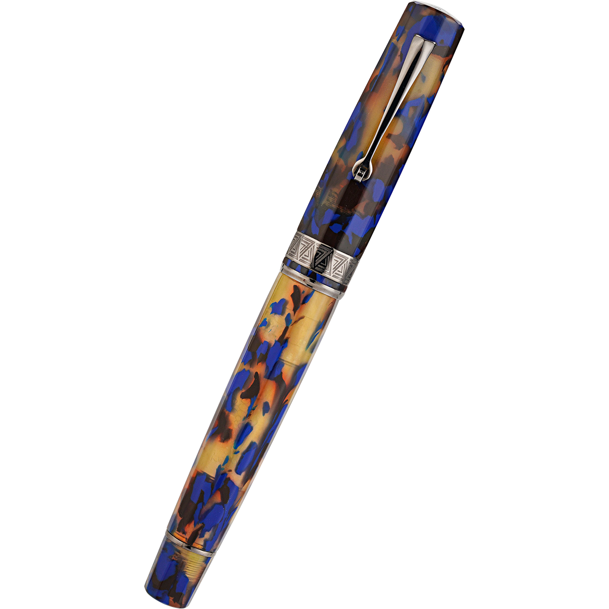 Omas Paragon Fountain Pen - Blue Lucen - Black Trim - Pen Boutique Ltd