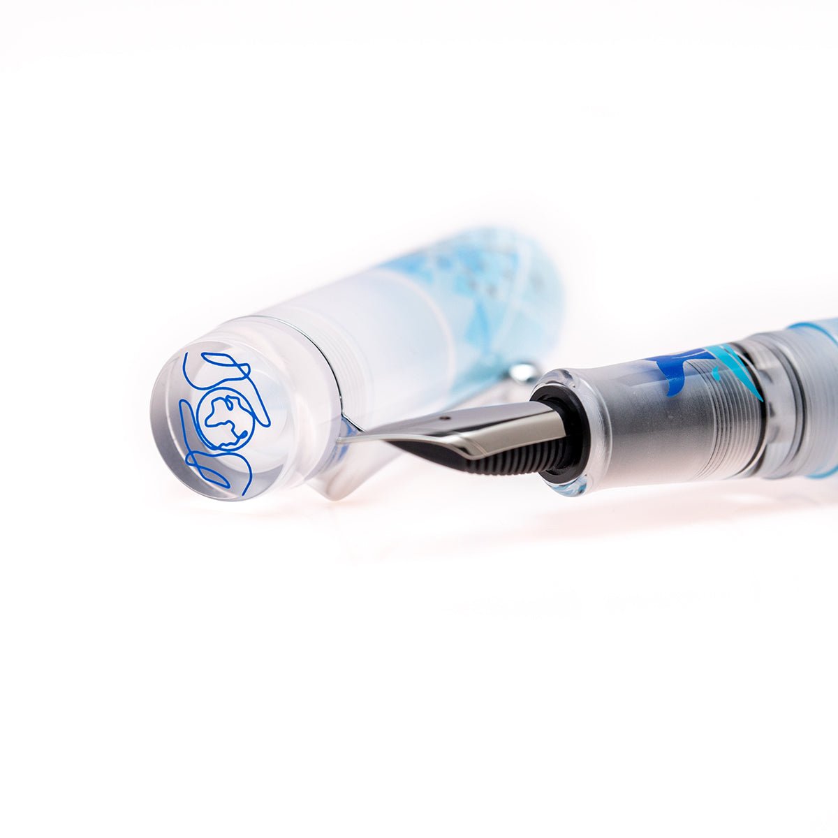 Opus 88 Demo Fountain Pen - Ocean - Blue Whale (Limited Edition) - Pen Boutique Ltd