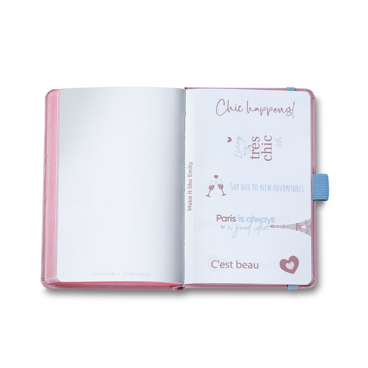 Sheaffer Sentinel x Emily in Paris Mini Ballpoint Pen - Pastel Pink + Hardbound Small Notebook (Gift Set) - Pen Boutique Ltd