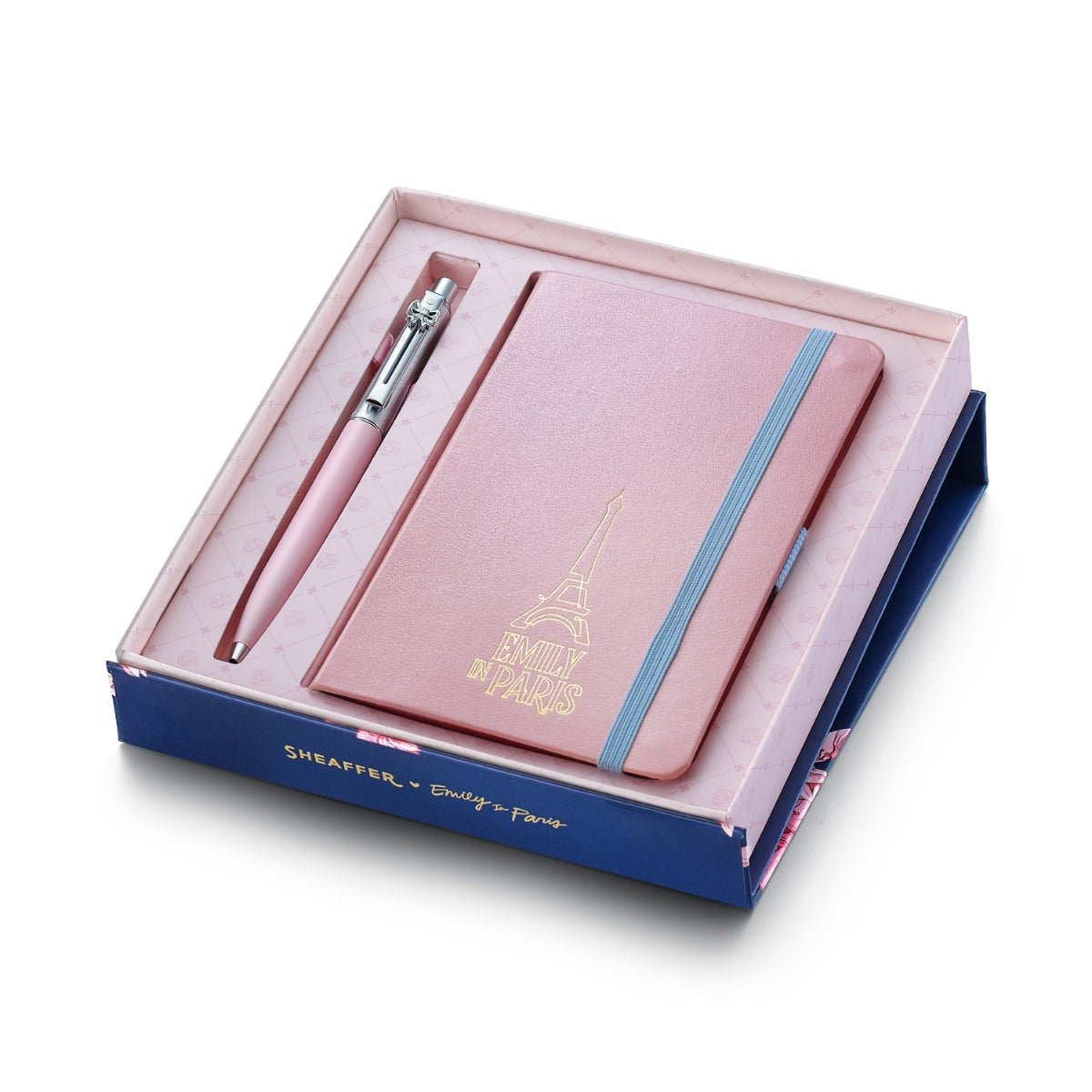 Sheaffer Sentinel x Emily in Paris Mini Ballpoint Pen - Pastel Pink + Hardbound Small Notebook (Gift Set) - Pen Boutique Ltd